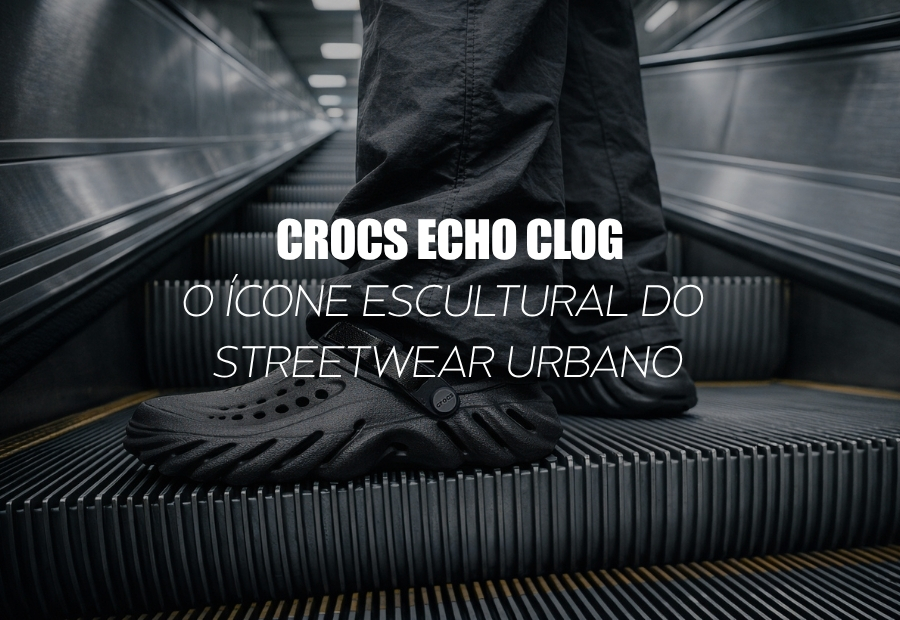 CROCS ECHO CLOG BLACK — O ÍCONE ESCULTURAL DO STREETWEAR URBANO